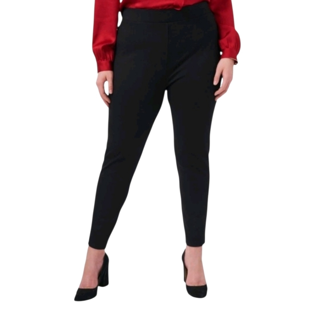 Vince Camuto Womens Leggings Size 2X Black High Waist Ponte Knit New